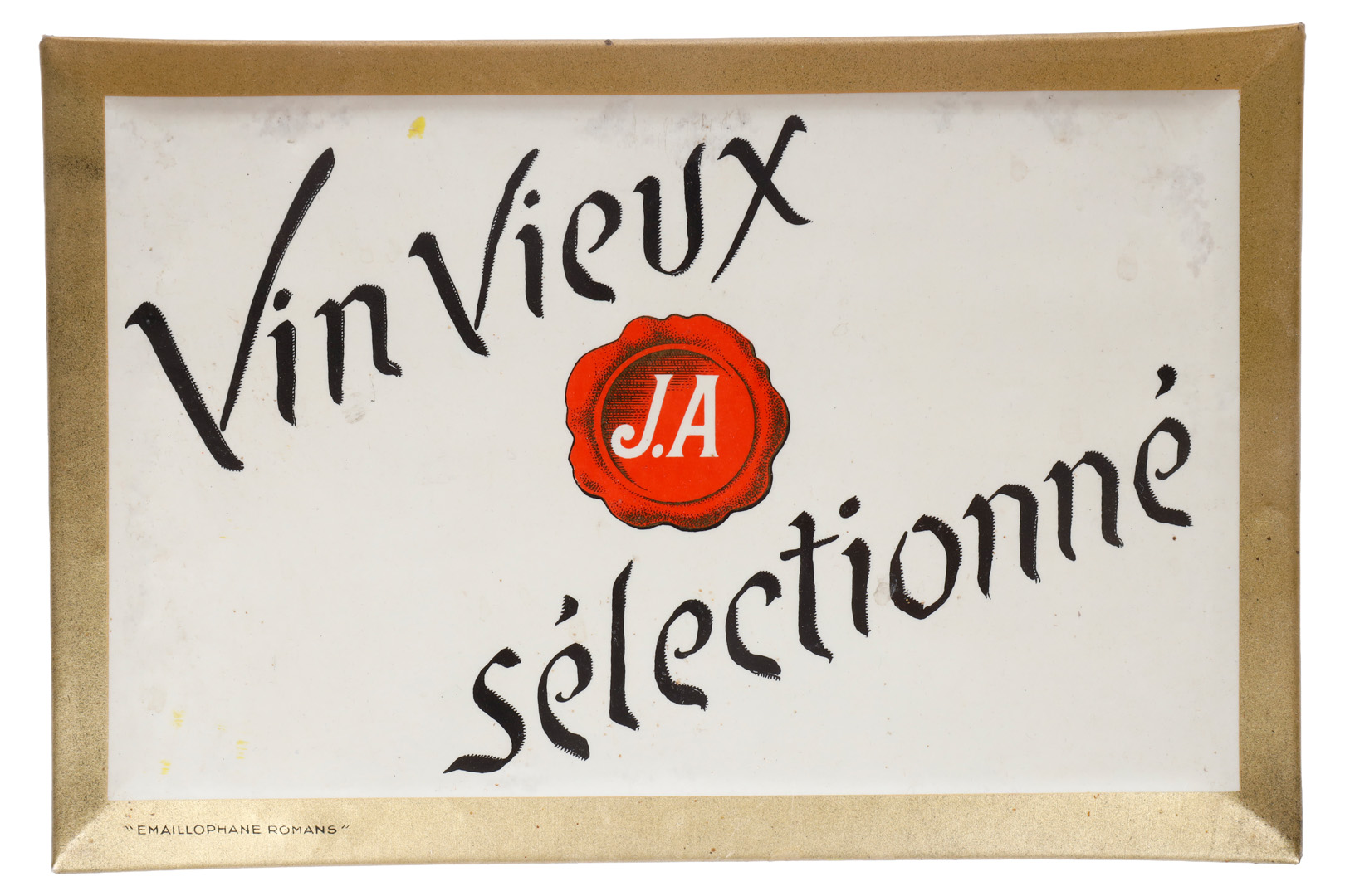 Бляшана рекламна вивіска "Vin Vieux Sélectionné"