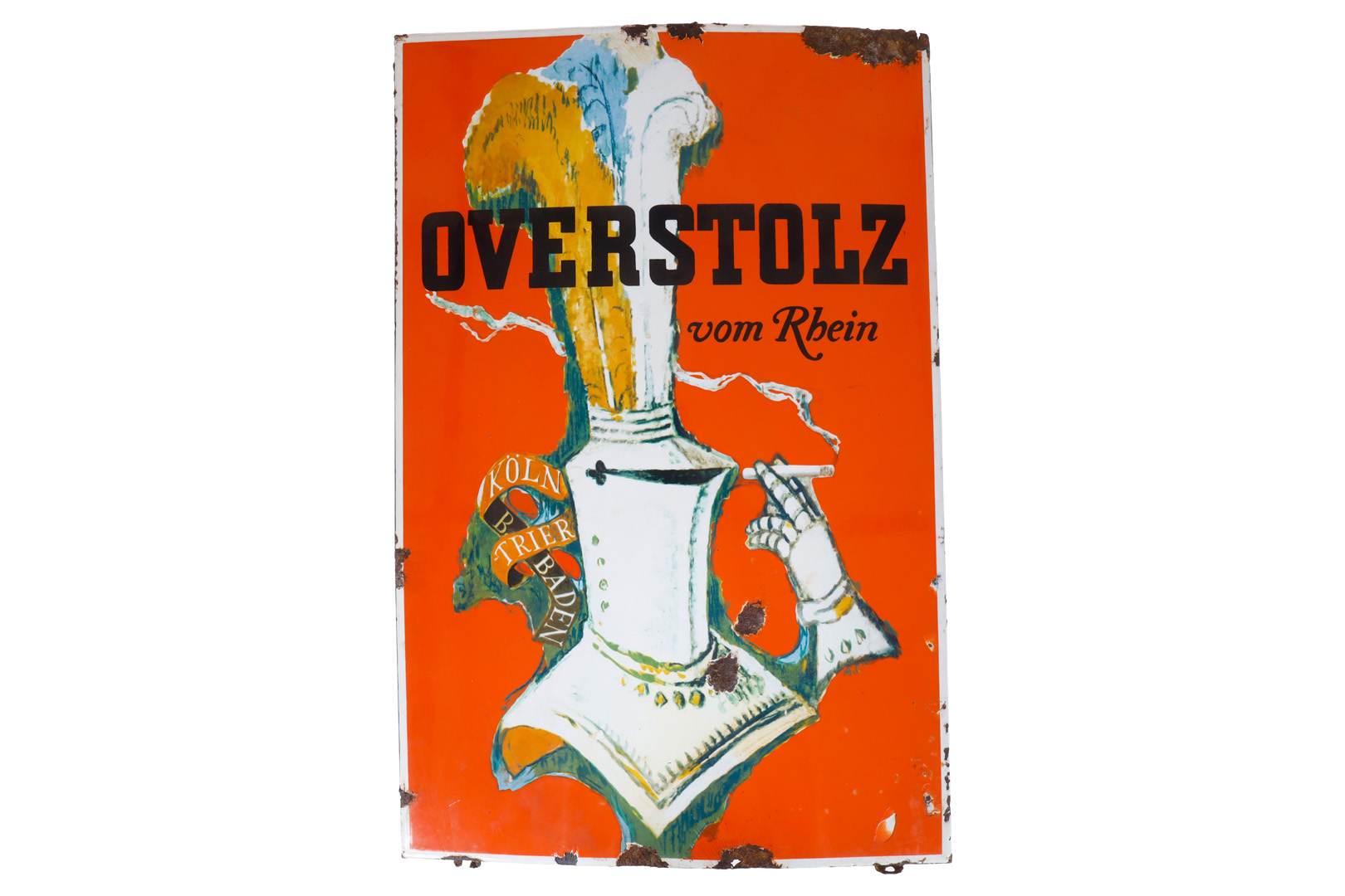 तामचीनी विज्ञापन तख्ती "Overstolz"