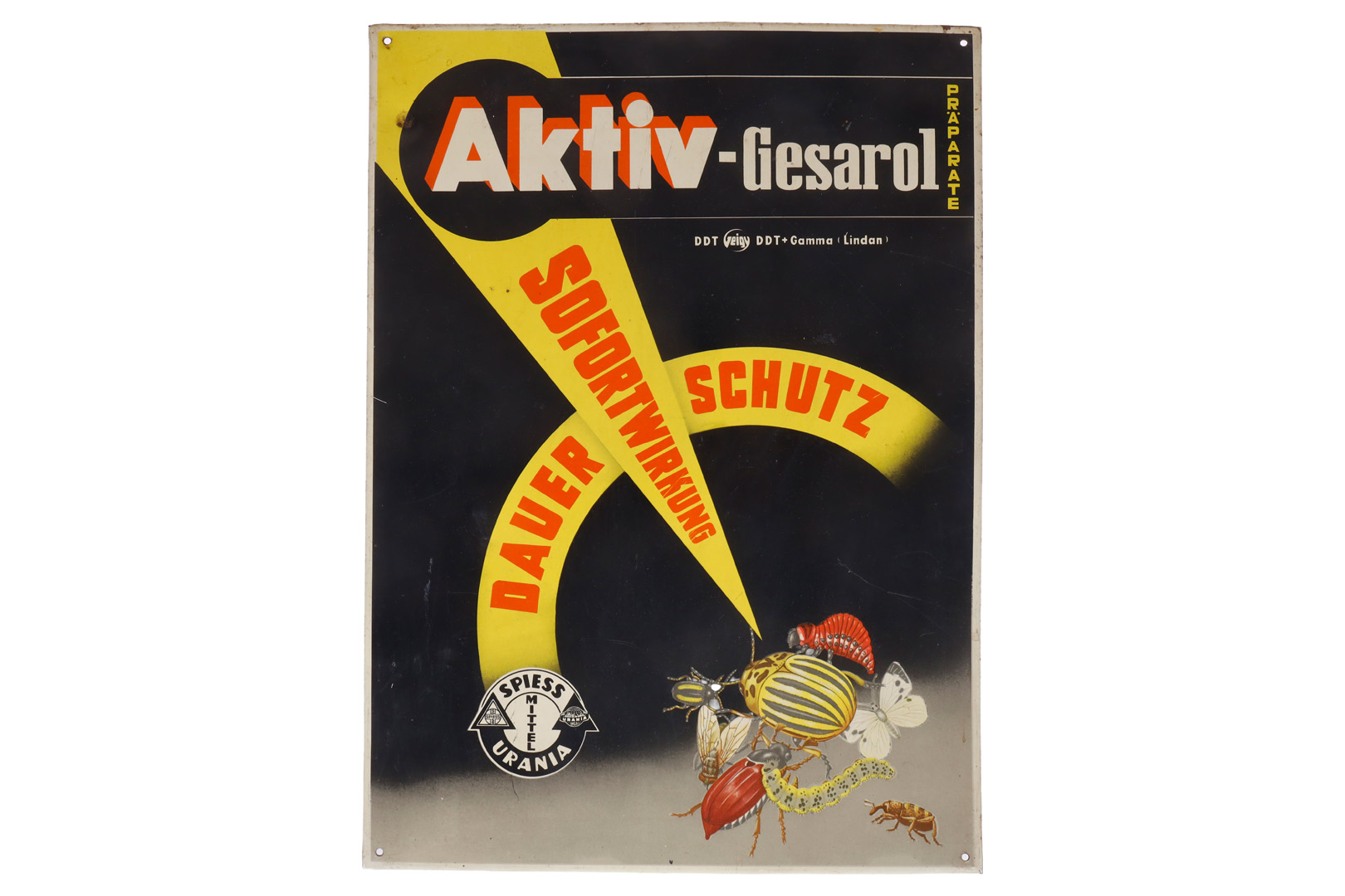 Cartel publicitario de chapa "Aktiv-Gesarol"