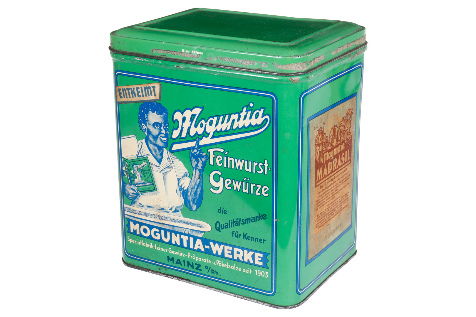 Reklamna limena kutija "Moguntia Werke"