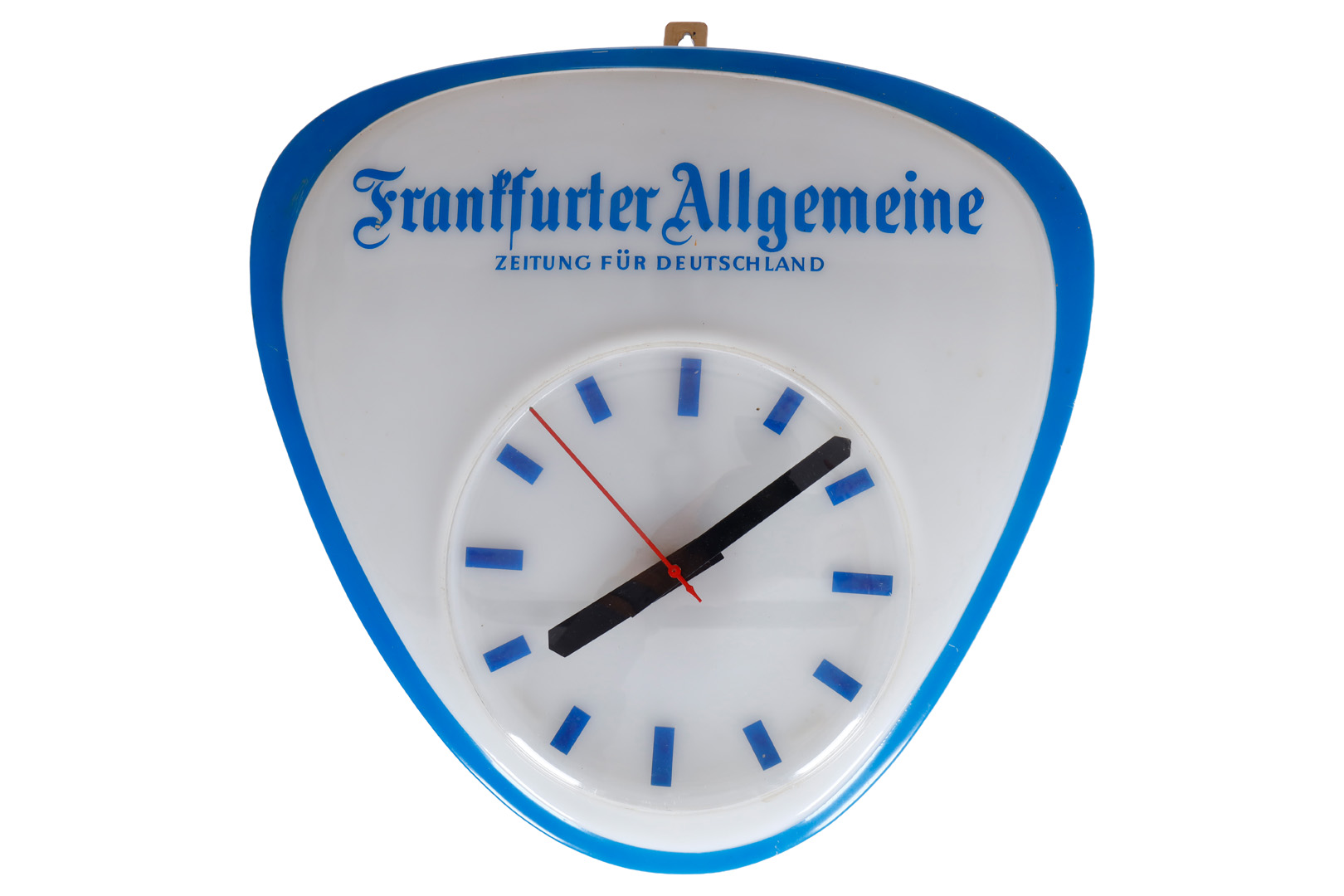 Orologio da parete pubblicitario elettrico "Frankfurter Allgemeine"